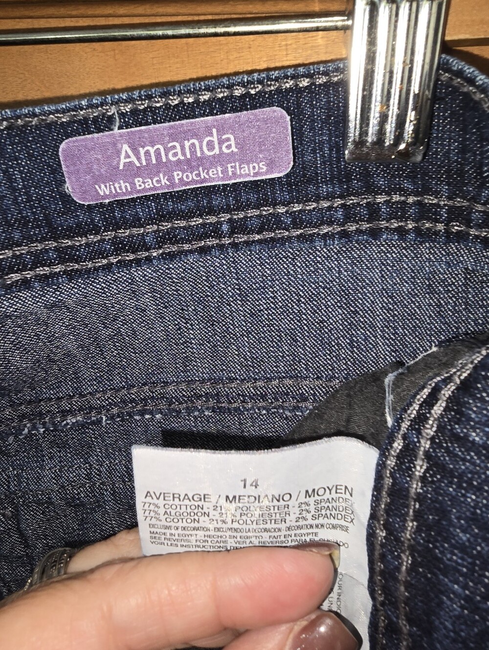 Gloria Vanderbilt Dark Blue Straight Leg Jeans - Picture 6 of 6